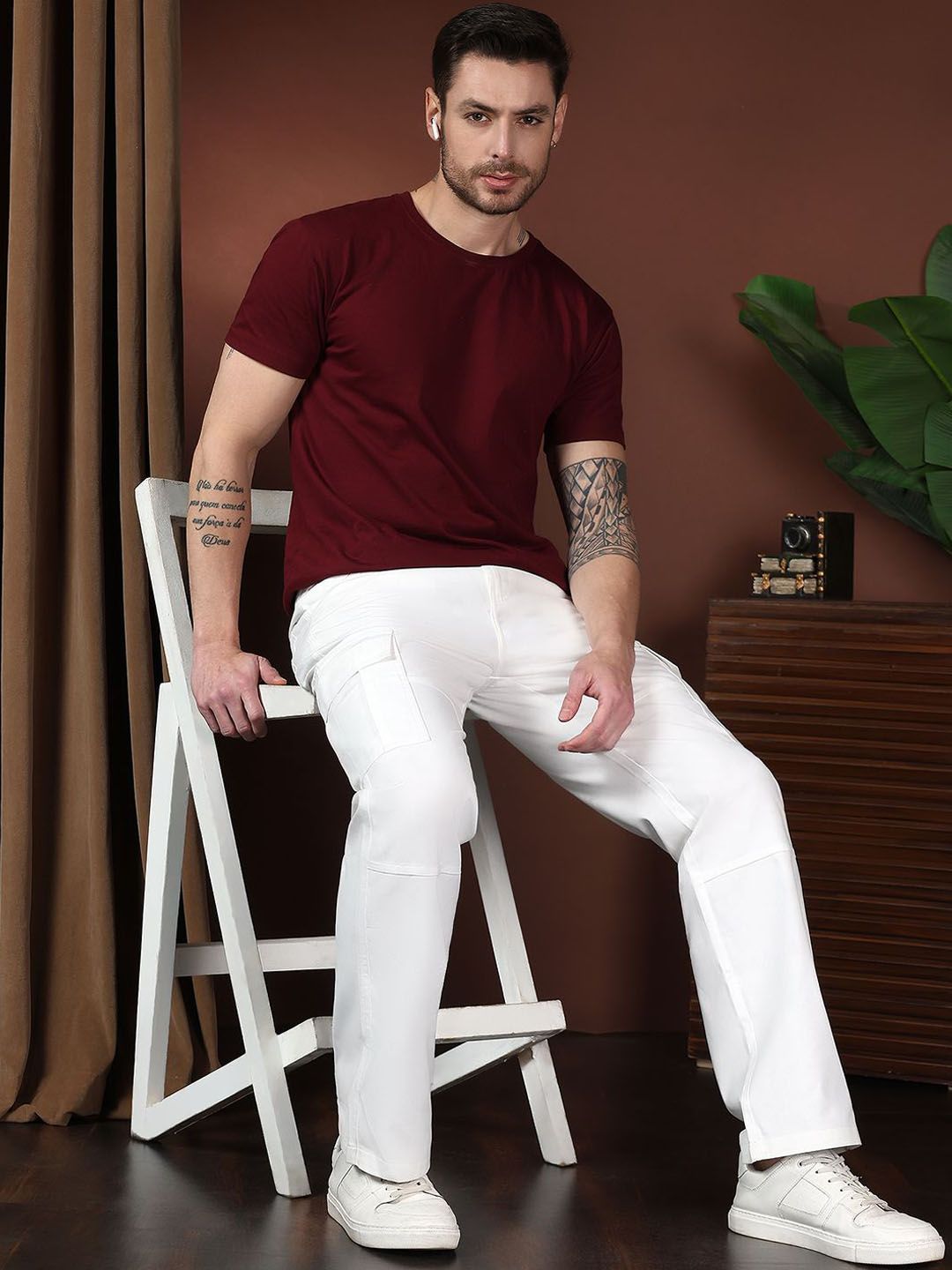 Kotty Men Relaxed Easy Wash Cargos Trousers