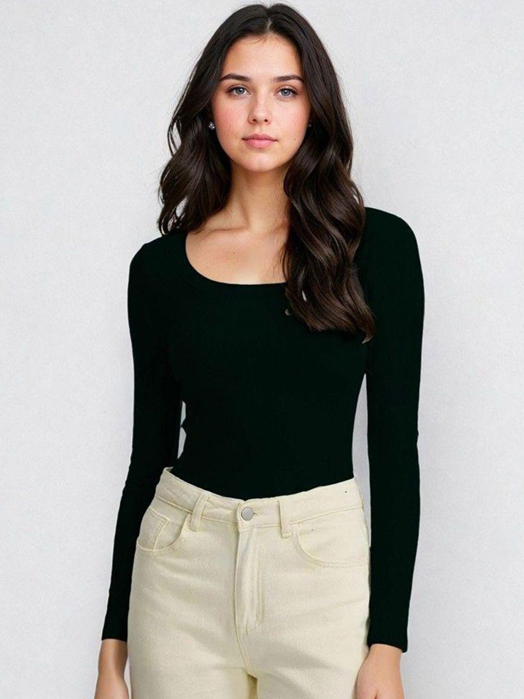 Kotty Scoop Neck Long Sleeves Thermal T-shirt With Trousers