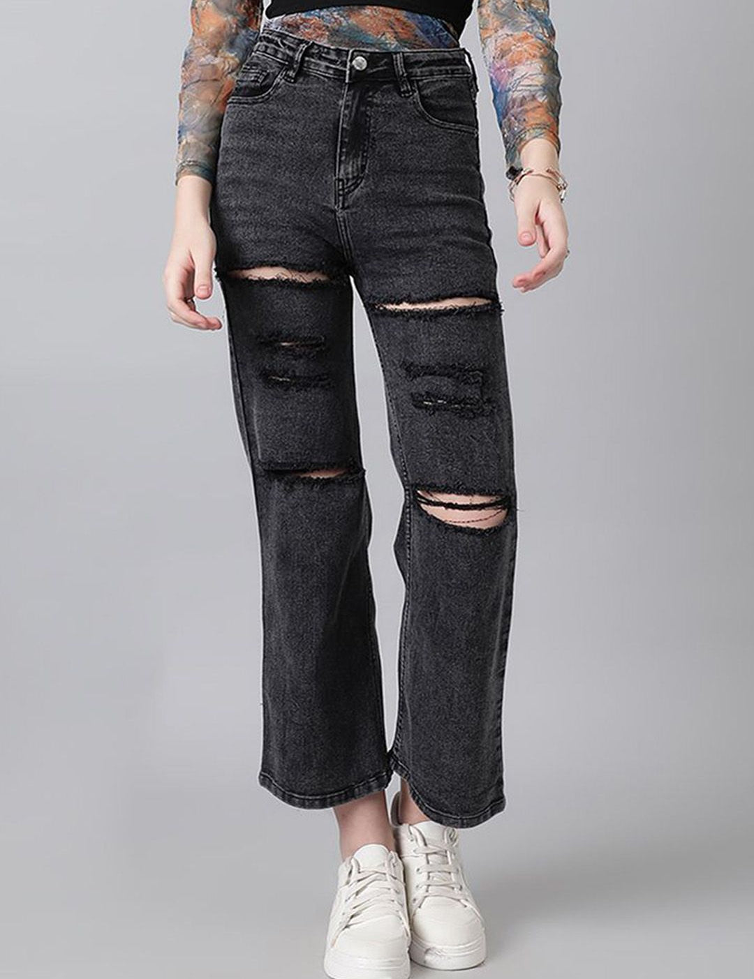Kotty Women High-Rise Mildly Distressed Stretchable Jeans