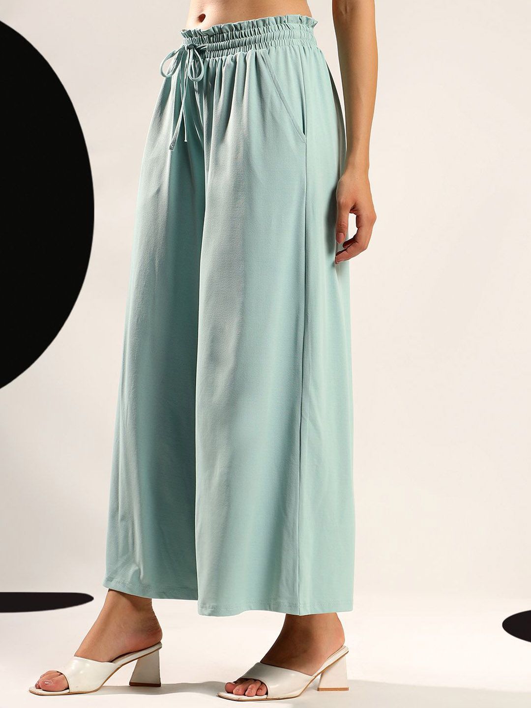 Kotty Women Relaxed Easy Wash Wide Leg Parallel Trousers