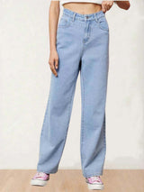 Kotty Women Straight Fit High-Rise Stretchable Jeans