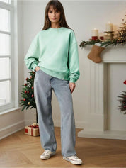 Kotty Women Round Neck Pullover Sweatshirt