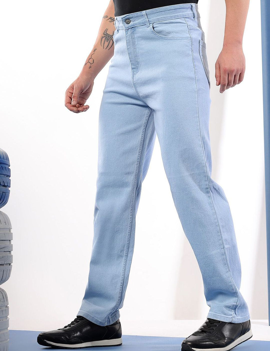 Kotty Men Comfort Fit Mid-Rise Stretchable Jeans