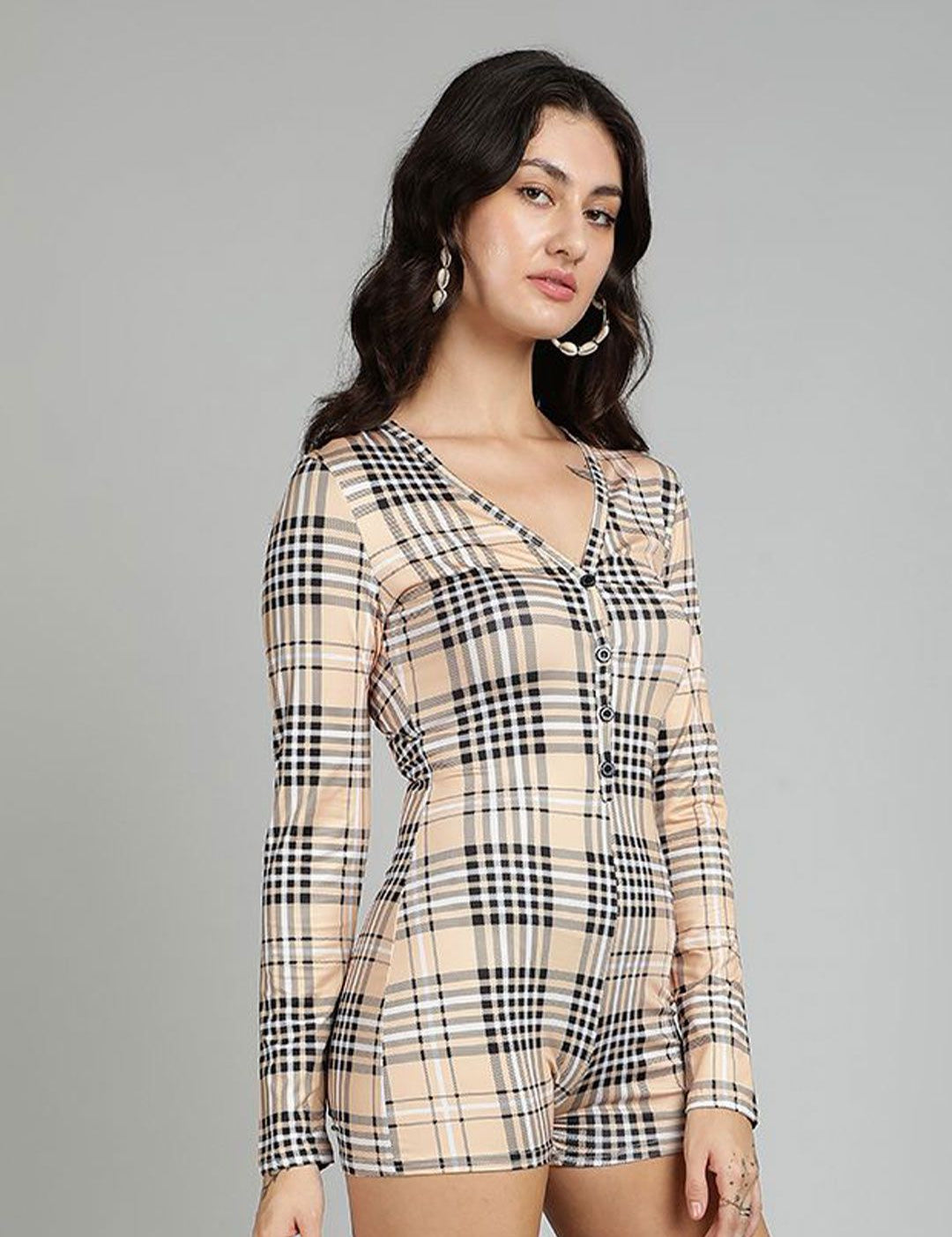 Kotty Checked Basic Jumpsuit