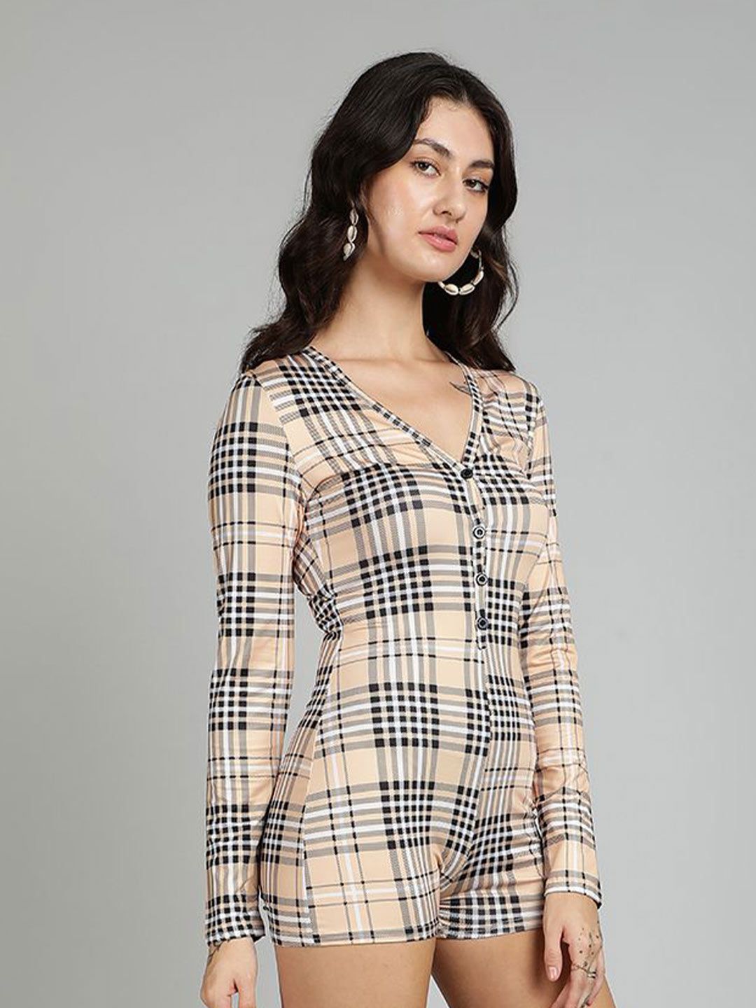 Kotty Checked Basic Jumpsuit