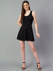 Kotty Women Round Neck Sleeveless Fit & Flare Mini Dress