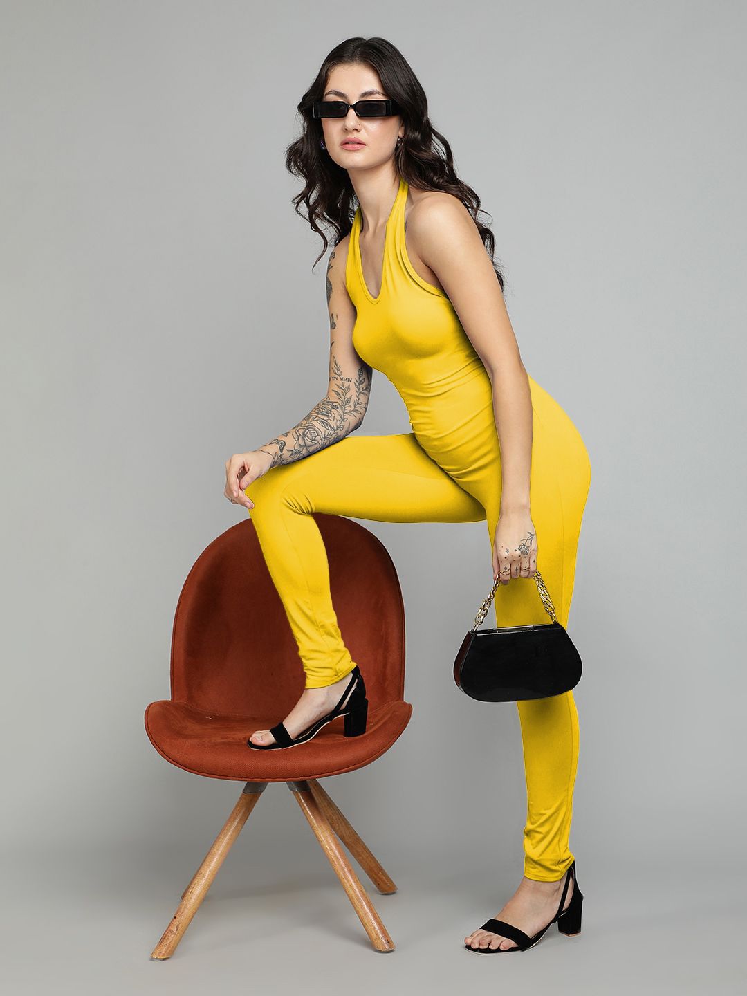 Kotty Women Halter Neck Basic Jumpsuit