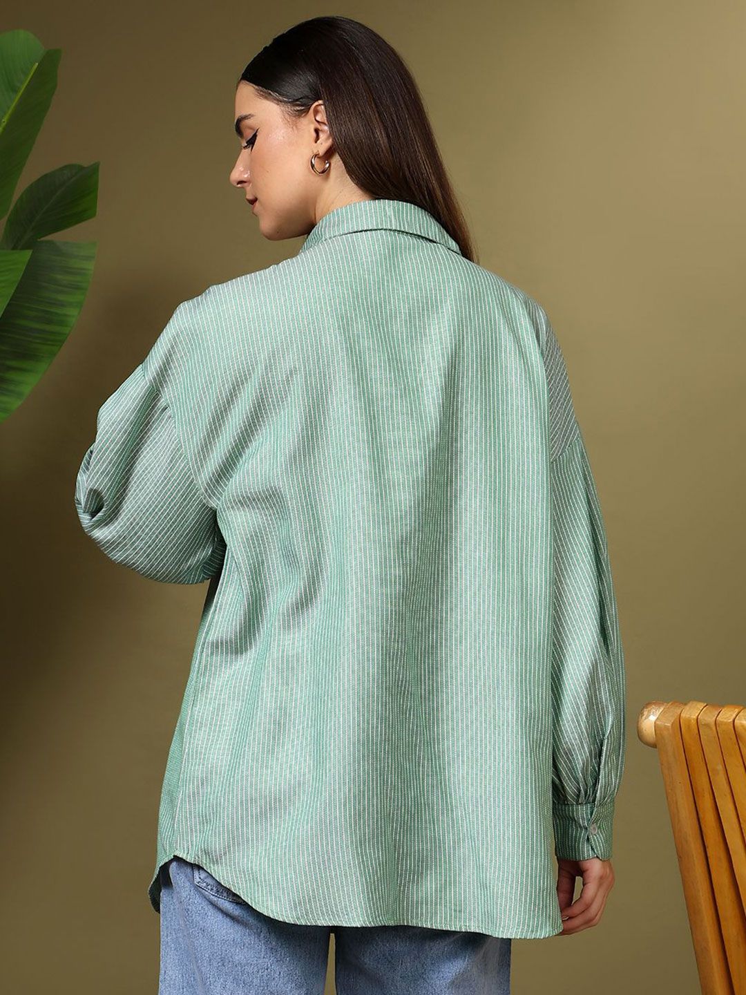 Kotty Women Opaque Printed Casual Oversized Shirt