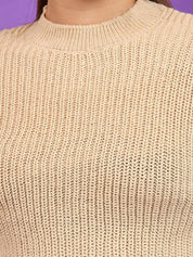 Kotty Women Cable Knit Crop Pullover Sweater