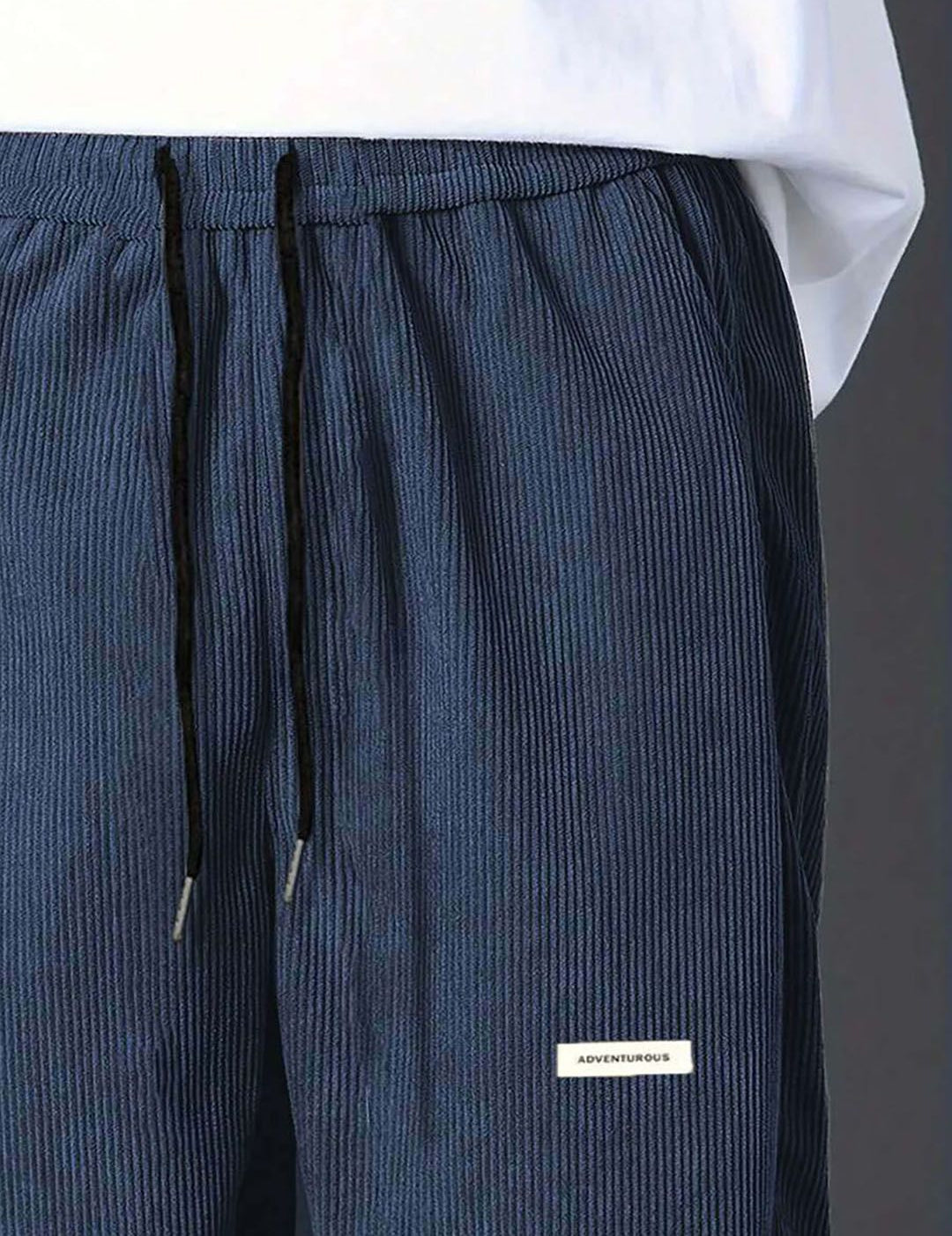 Kotty Men Relaxed High-Rise Corduroy Joggers Trousers