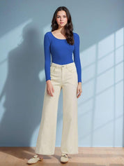 Kotty Women Solid Scoop Neck Top