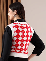 Kotty Women Crop Sweater Vest