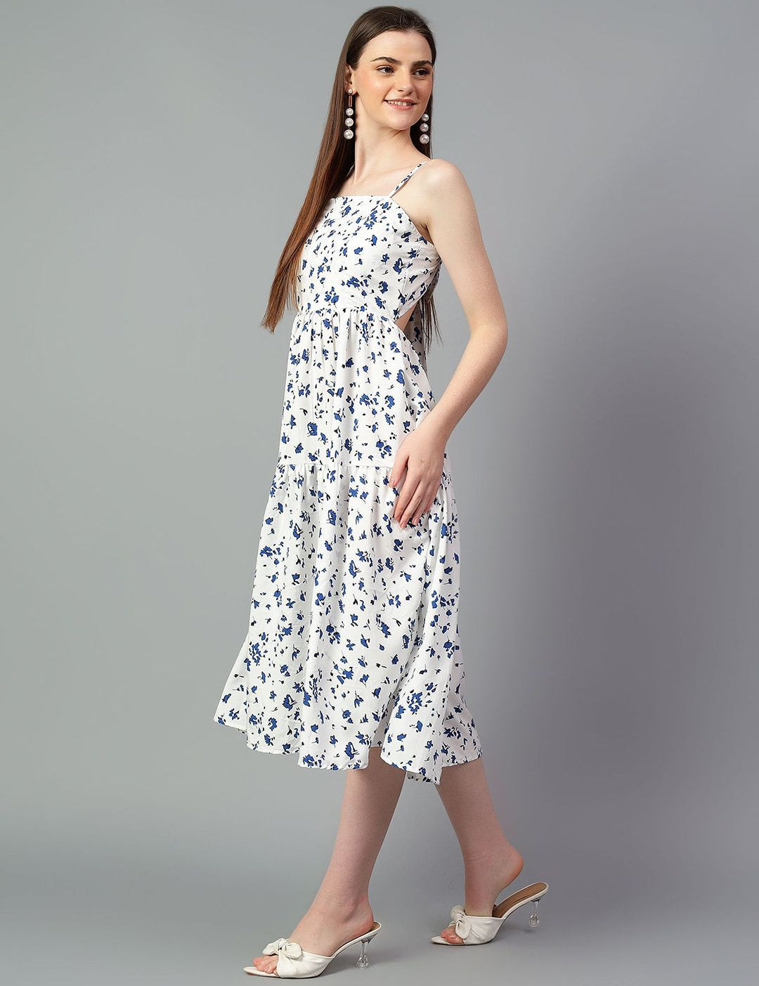 Kotty Women Conversational Printed Fit & Flare Midi Dress