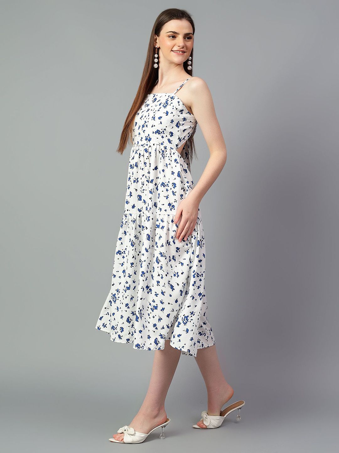 Kotty Women Conversational Printed Fit & Flare Midi Dress