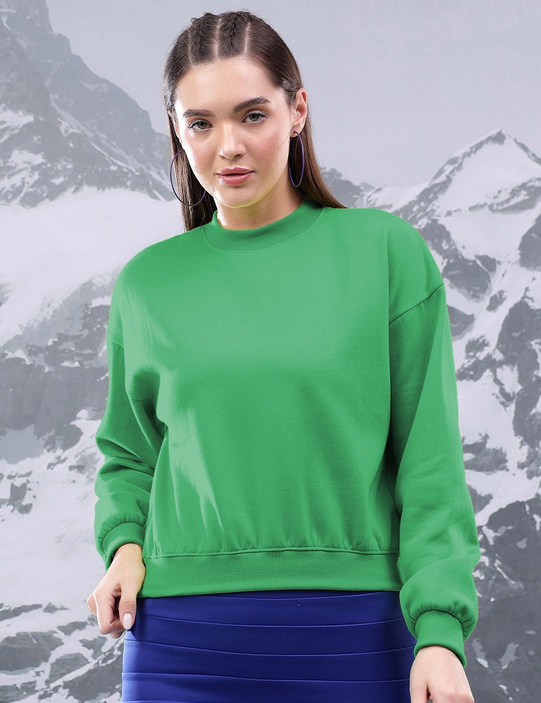 Kotty Women Round Neck Pullover Sweatshirt