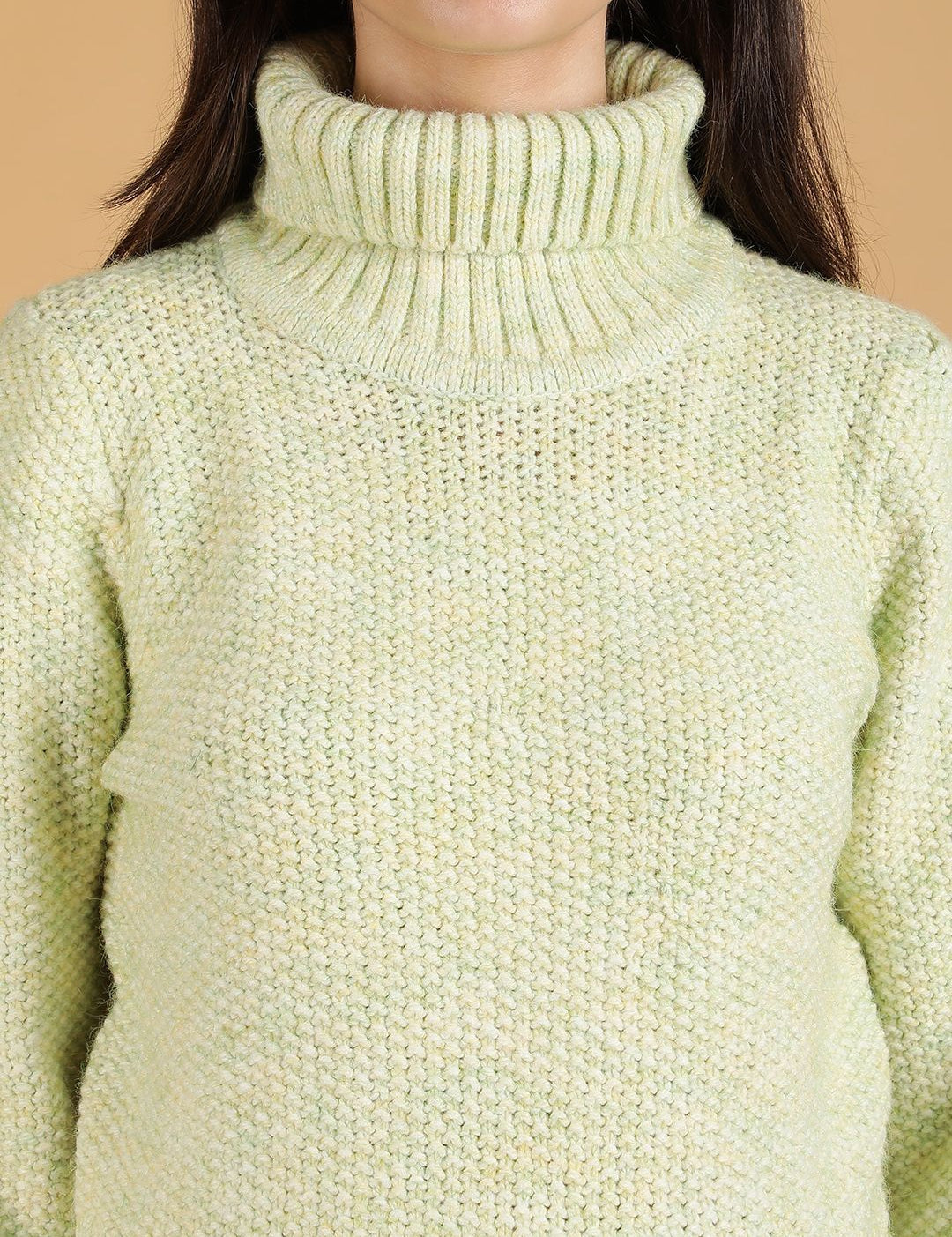 Kotty Women Self Design Turtle Neck Pullover Sweater 