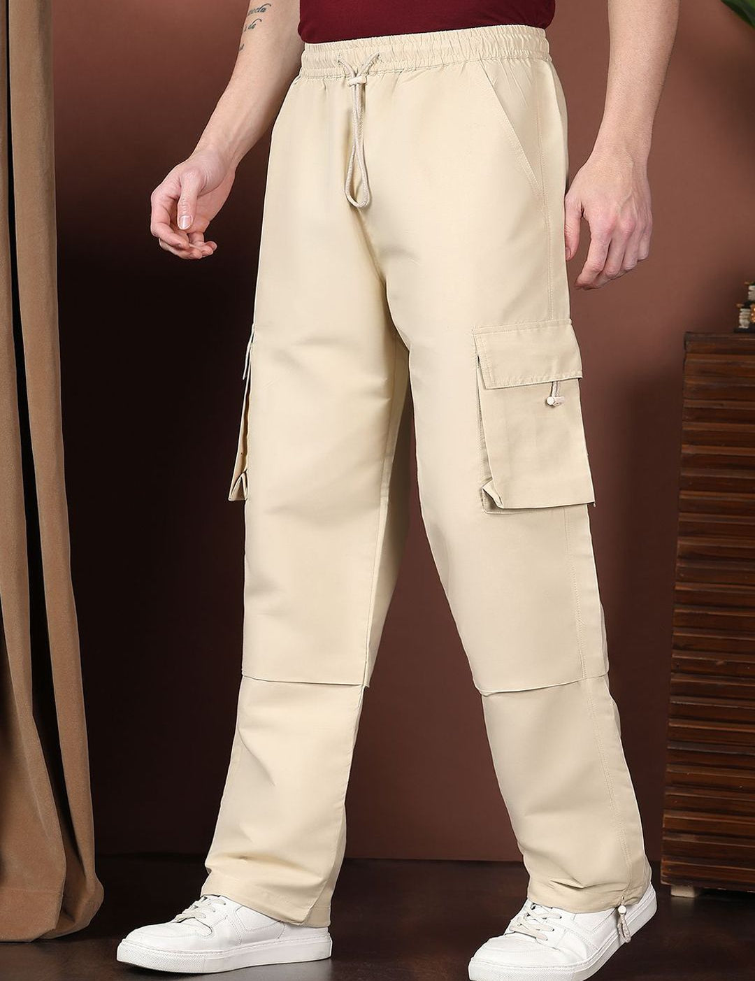 Kotty Men Relaxed Easy Wash Cargos Trousers