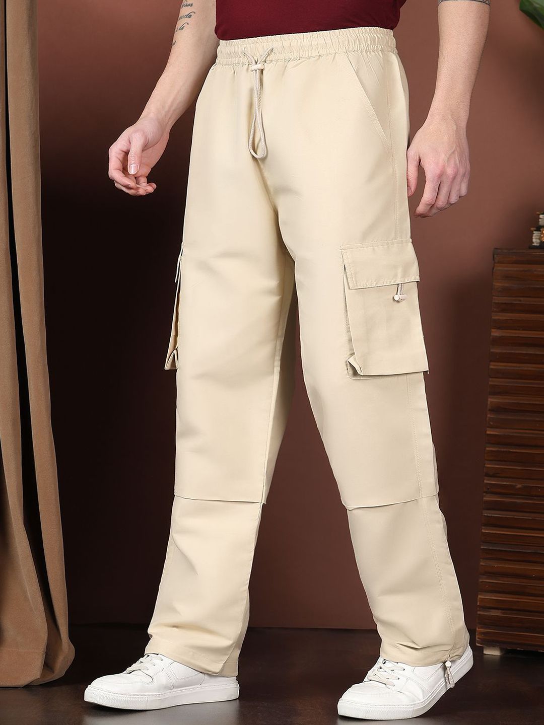 Kotty Men Relaxed Easy Wash Cargos Trousers