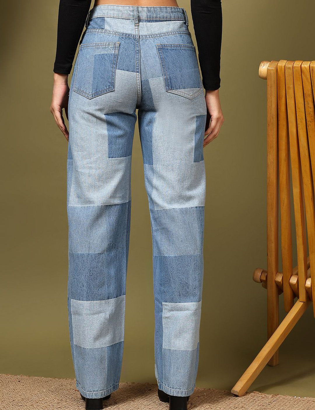 Kotty Women Straight Fit High-Rise Stretchable Jeans