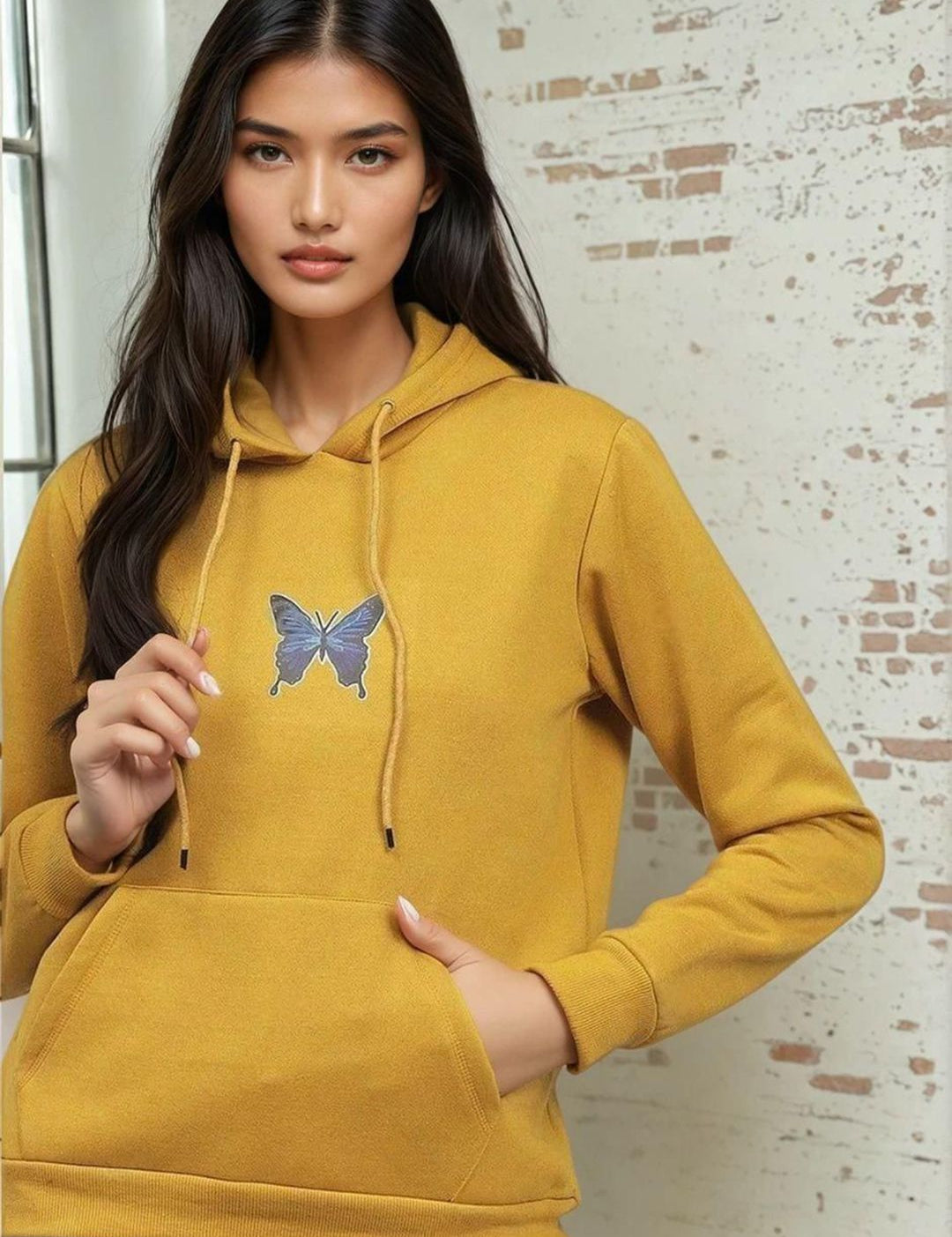 Kotty Women Full Sleeve Printed Hooded Sweatshirt