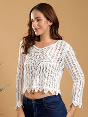 Kotty  Women Self Design Cotton Top