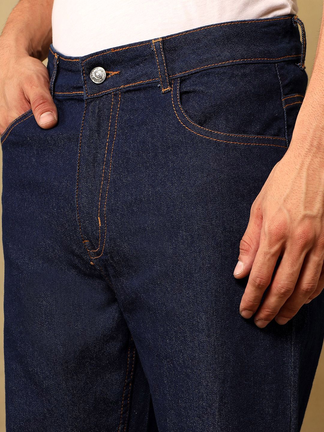 Kotty Men Regular Fit Mid-Rise Stretchable Jeans