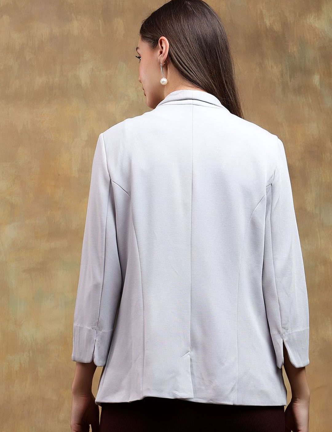 Kotty Women Solid Shawl Collar Front Open Overcoat