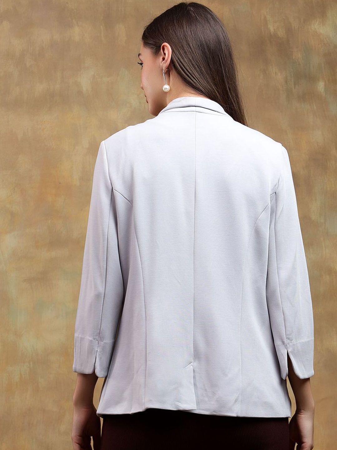 Kotty Women Solid Shawl Collar Front Open Overcoat