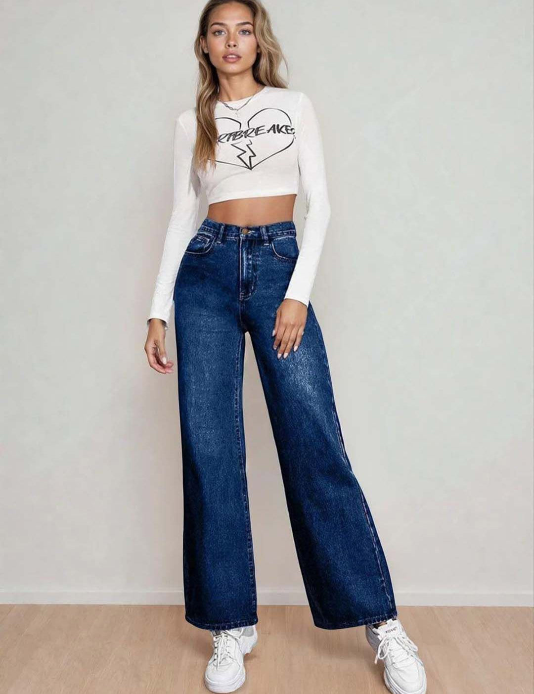 Kotty Women Straight Fit High-Rise Stretchable Jeans