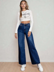 Kotty Women Straight Fit High-Rise Stretchable Jeans
