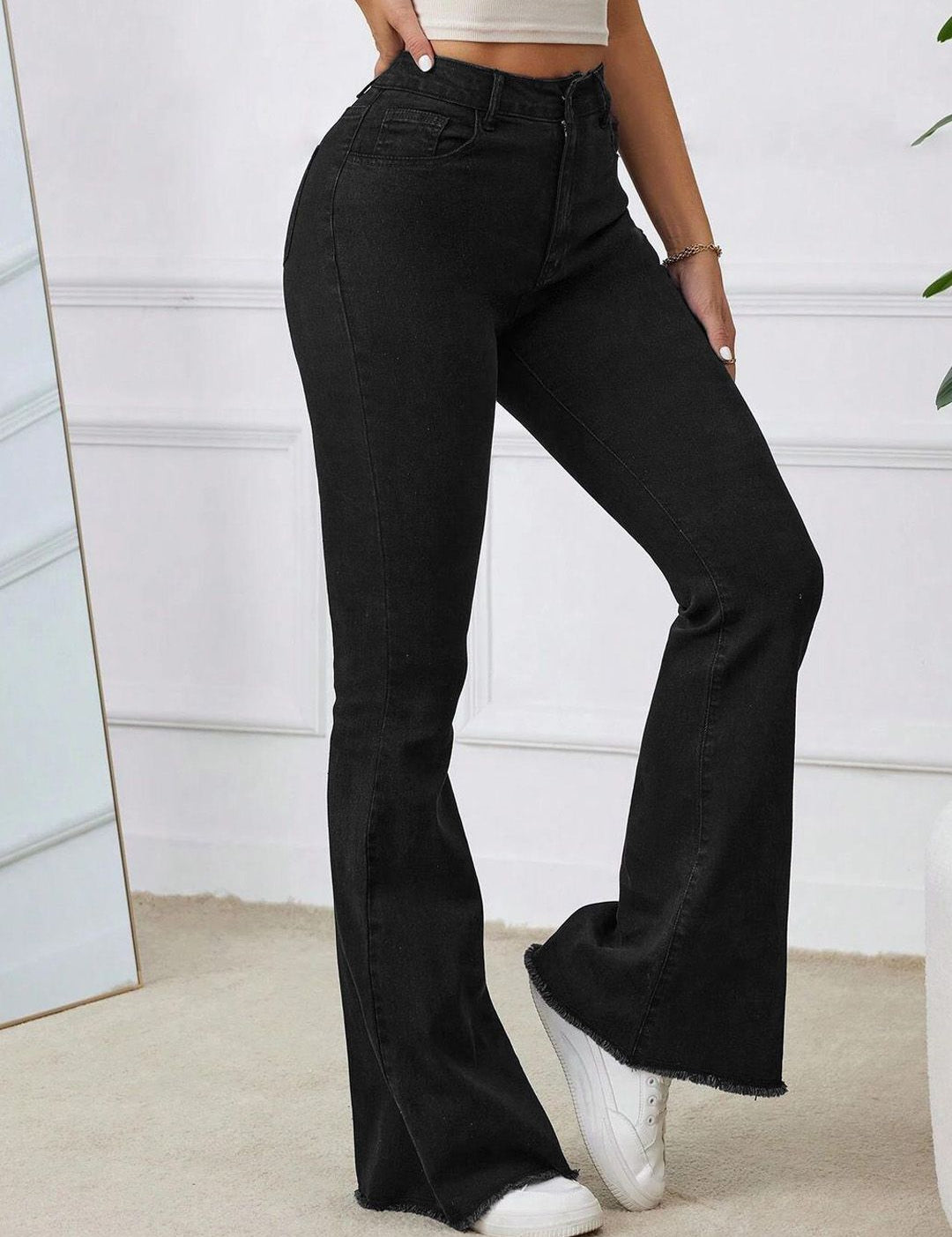 Kotty Women Bootilicious Bootcut High-Rise Stretchable Cotton Jeans