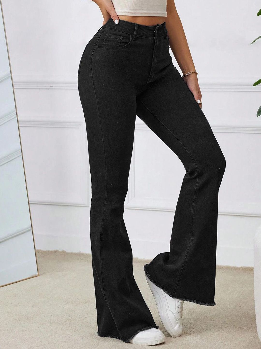 Kotty Women Bootilicious Bootcut High-Rise Stretchable Cotton Jeans