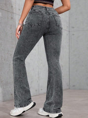 Kotty Women Jean Bootcut High-Rise Heavy Fade Stretchable Jeans