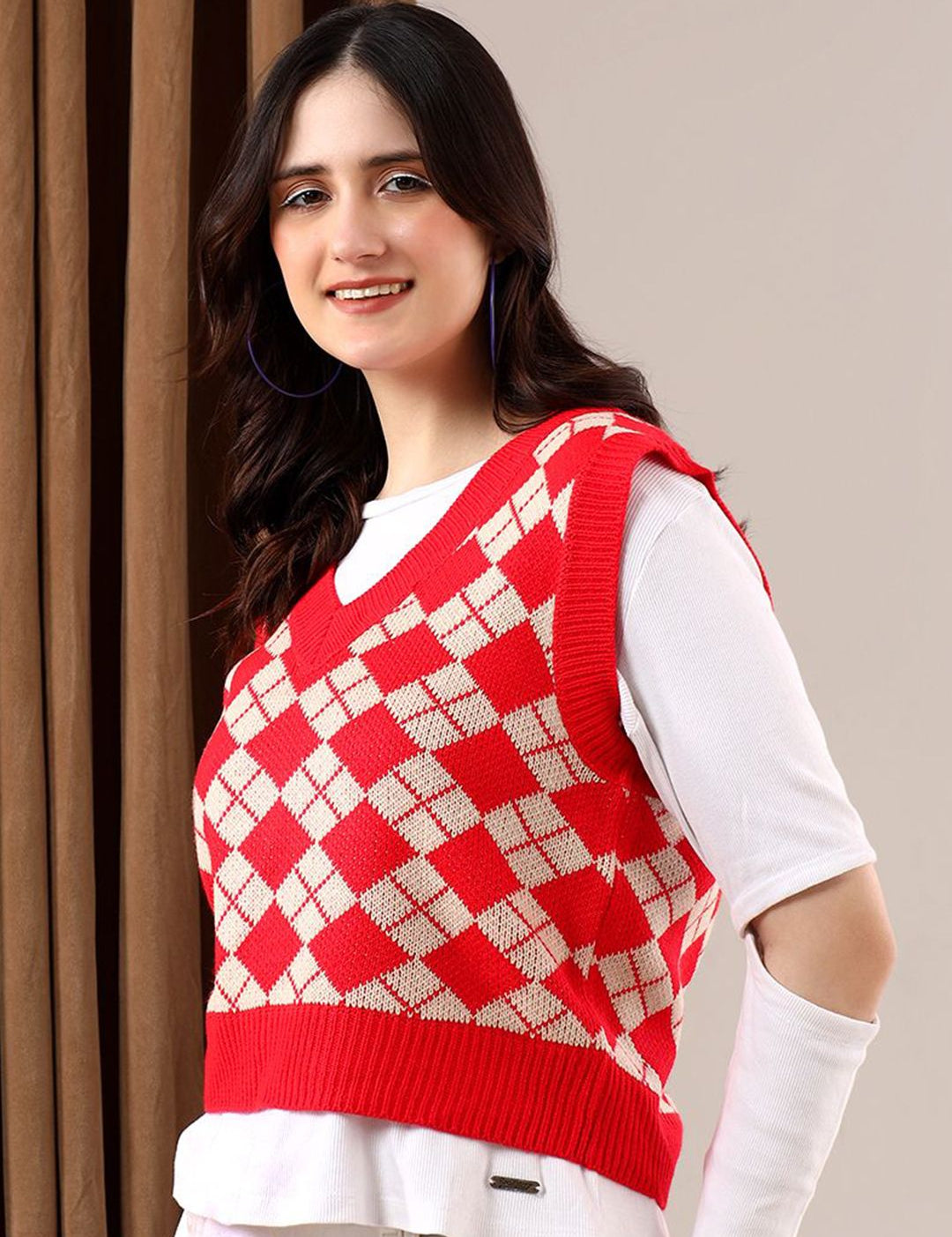 Kotty Women Crop Sweater Vest