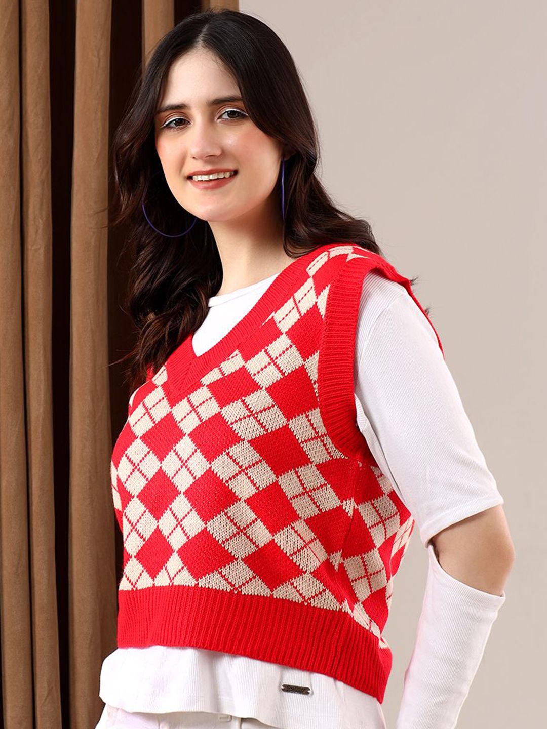 Kotty Women Crop Sweater Vest