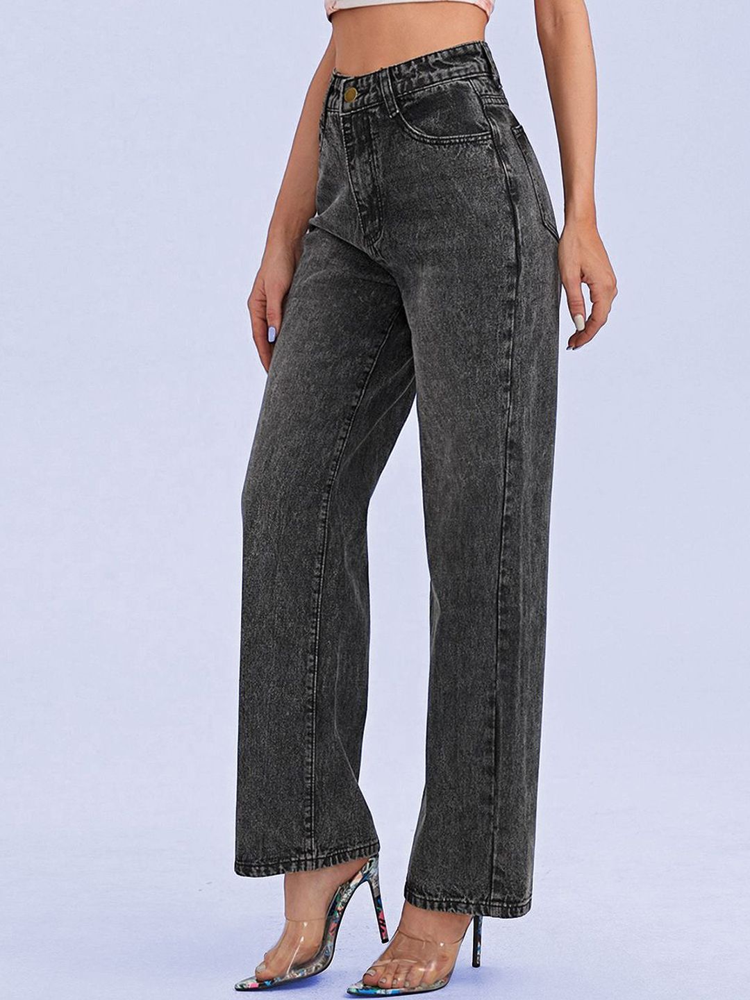 Kotty Women Jean Straight Fit High-Rise Stretchable Jeans