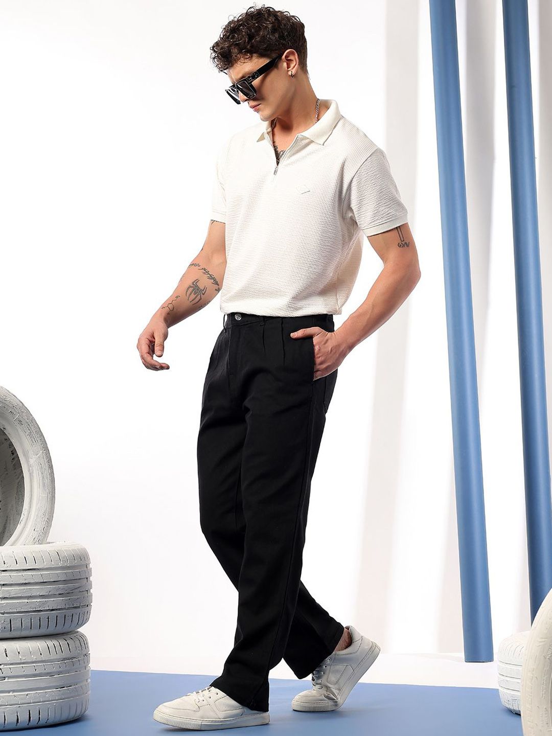 Kotty Men Comfort Regular Fit Mid-Rise Stretchable Jeans