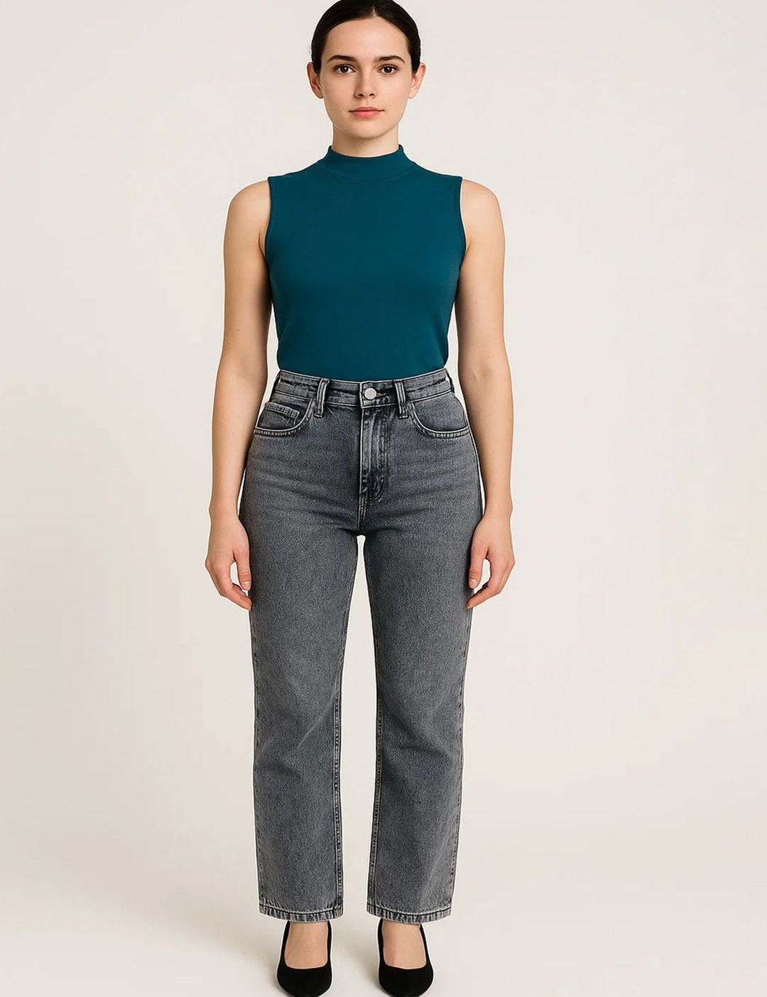 Kotty Women Straight Fit High-Rise Light Fade Stretchable Jeans