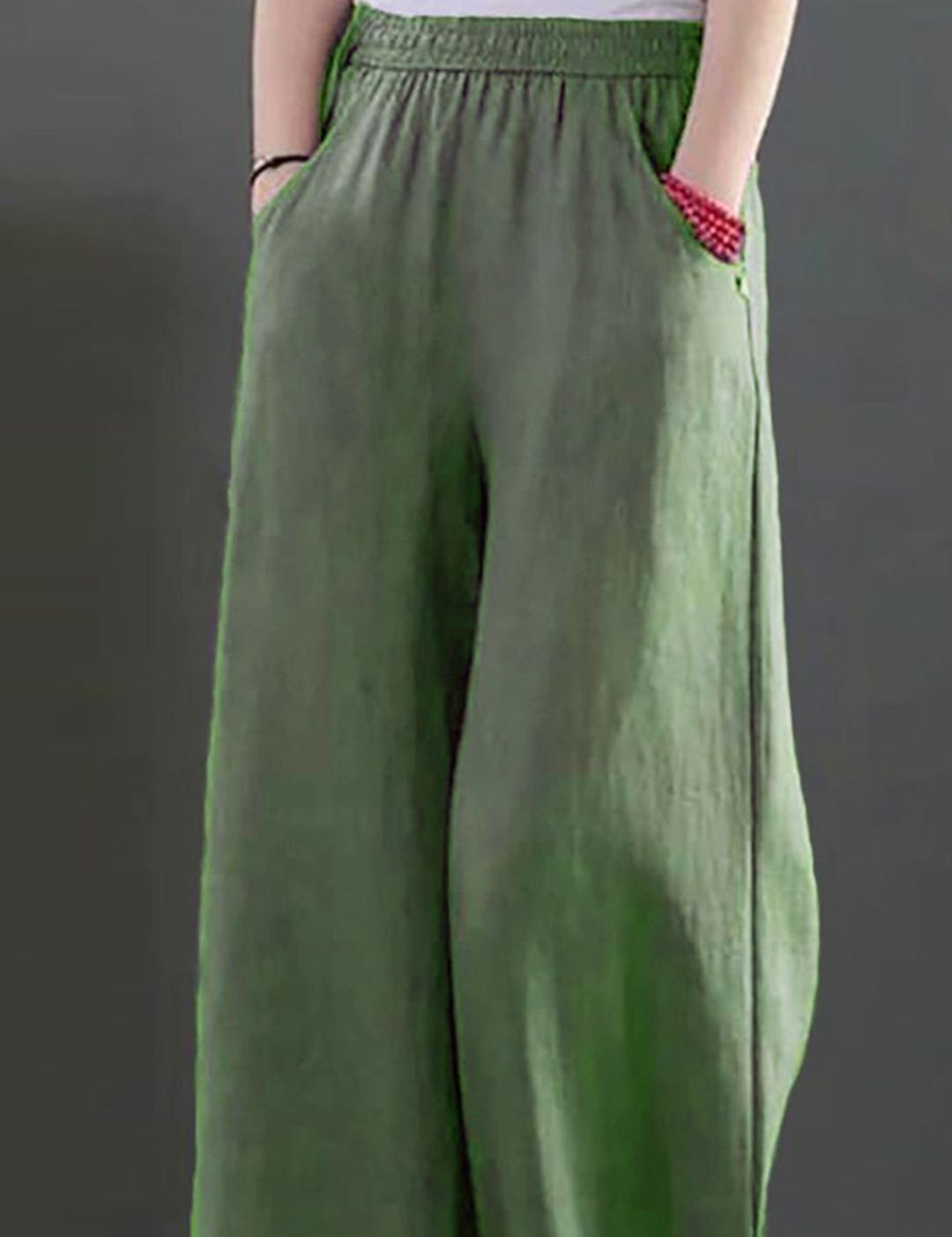 Kotty Women Loose Fit High-Rise Wide-Leg Trousers