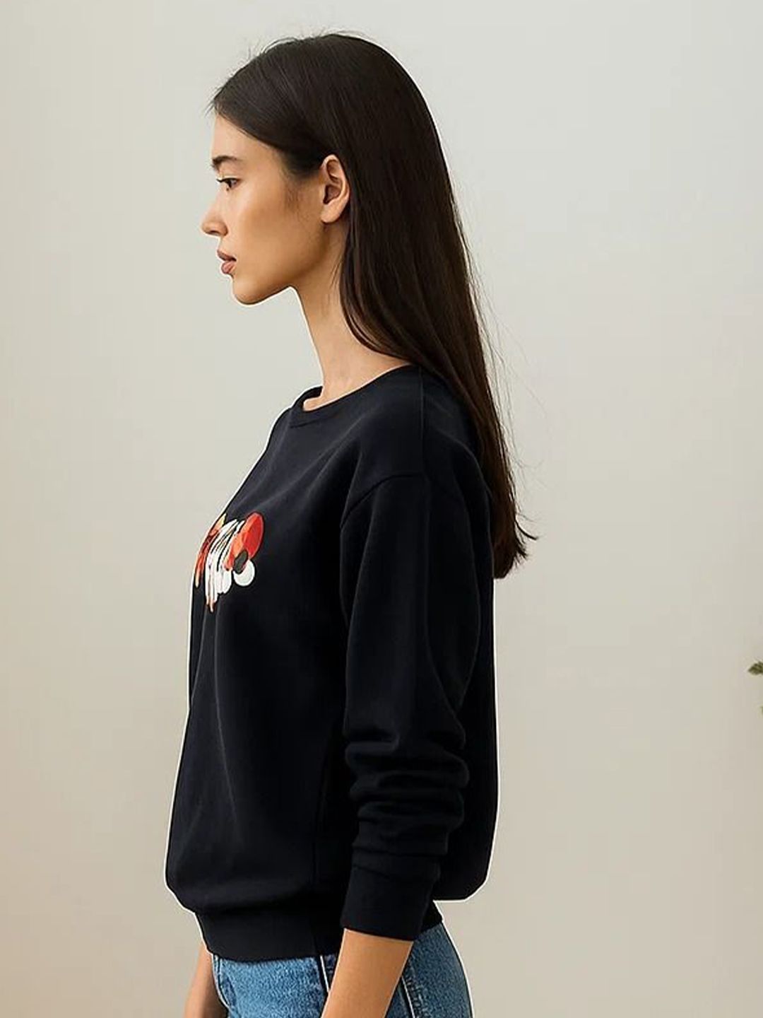 Kotty Women Graphic Printed Full Sleeves Sweatshirt