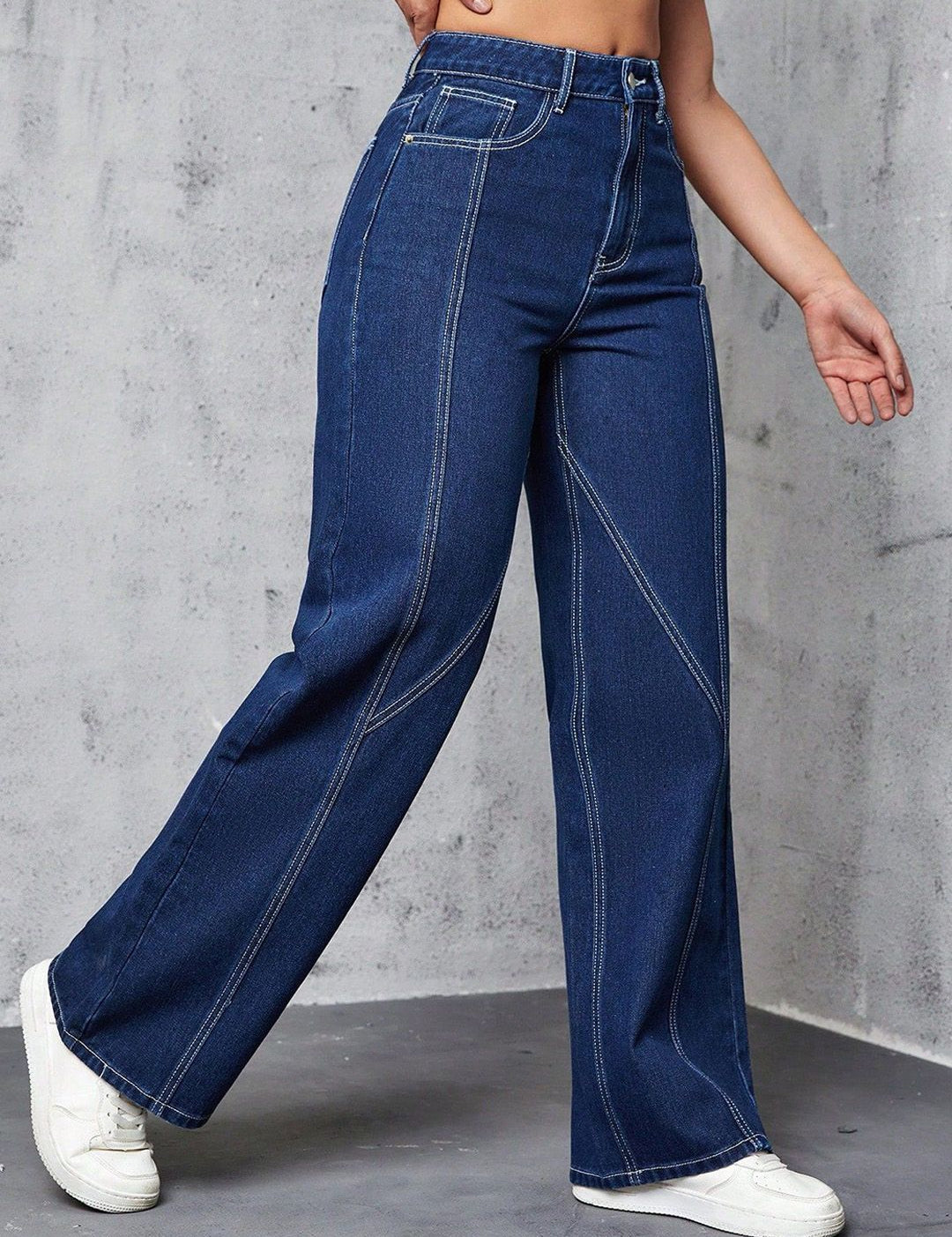 Kotty Women Straight Fit High-Rise Cotton Stretchable Jeans