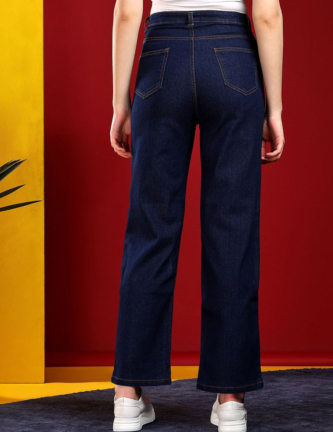 Kotty Women Jean Straight Fit High-Rise Stretchable Jeans