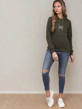 Kotty Women Printed Hooded Pullover Sweatshirt