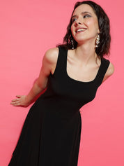 Kotty Women Solid Sleeveless Fit & Flare Dress