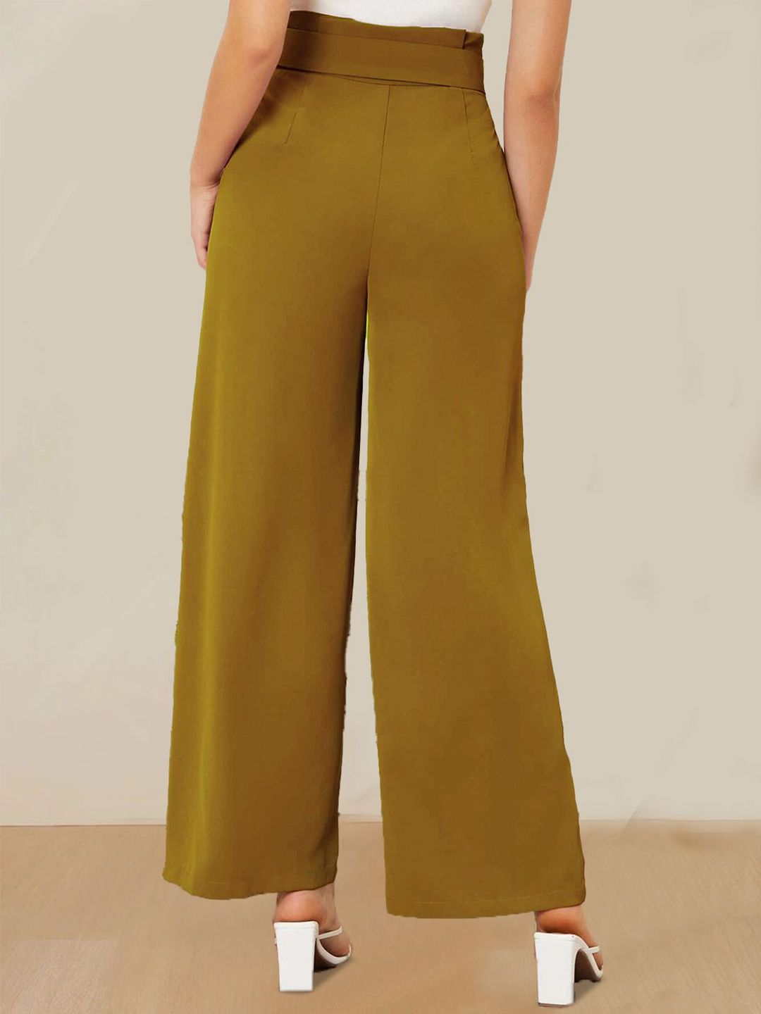 Kotty Women Straight Fit High-Rise Formal Trousers
