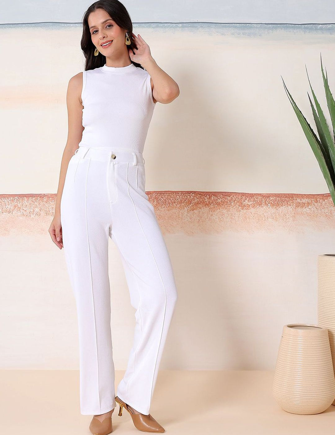 Kotty Round Neck Top With Trouser 