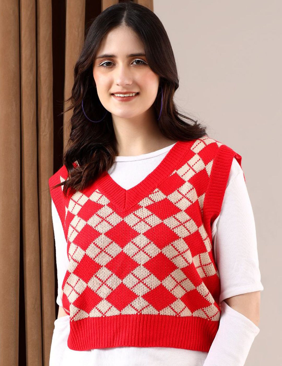 Kotty Women Crop Sweater Vest