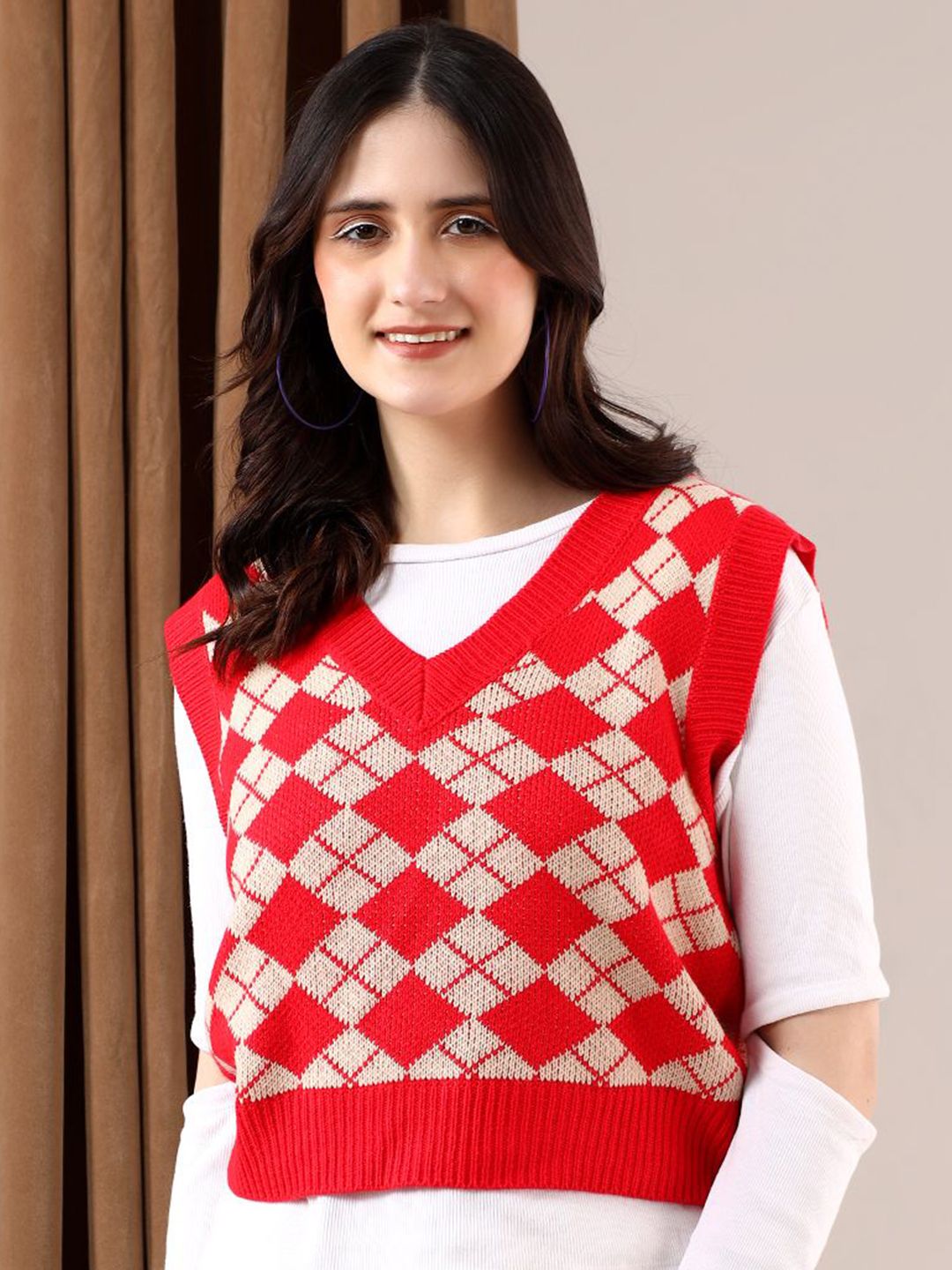 Kotty Women Crop Sweater Vest