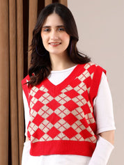 Kotty Women Crop Sweater Vest