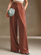 Kotty Women Flared High-Rise Pleated Trouser